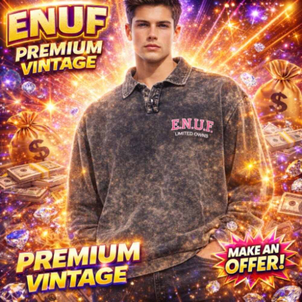 Vtg E.N.U.F. Internationale Limited Edition Mens Small 80's 90's Acid Wash Polo